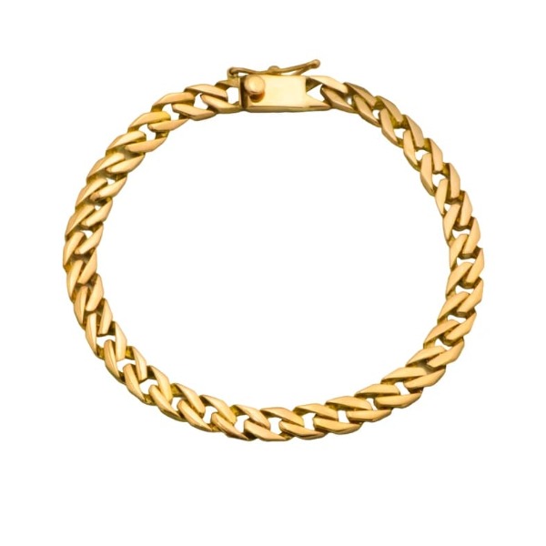 دستبند مردانه طلا 18 عیار مدل کارتیه تخت C06